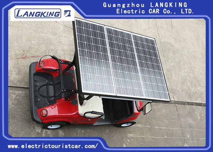 Los carros de golf eléctricos de la impulsión de la mano izquierda del tejado de los paneles solares con profundamente reciclan las baterías 0